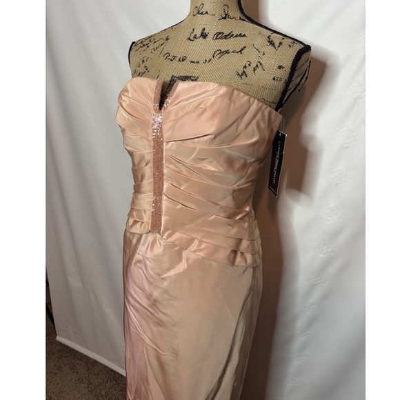 Carmen Marc Valvo Party Dress Evening Gown Mermaid Pink Women’s 8 - Picture 4 of 13